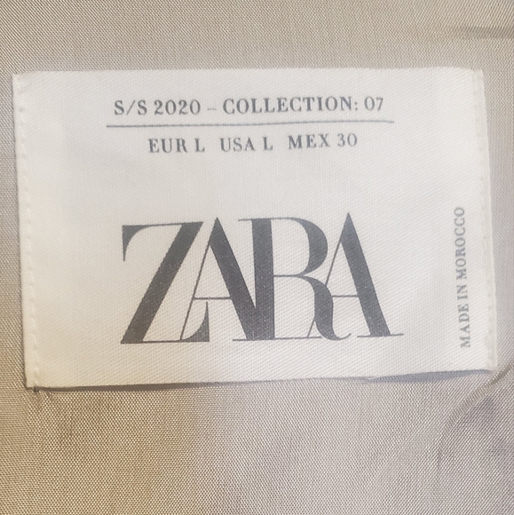 ZARA Limited Edition Contrast Cropped Blazer Size Large - Picture 6 of 13